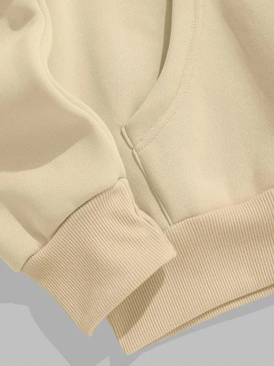 2 Pieces Bear Embroidery Hoodie Set
