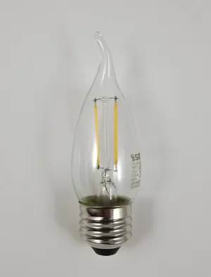 2.5W LED Edison Base Flame Tip - Clear