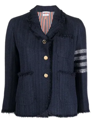 4 Bar-Stripe Tweed Jacket
