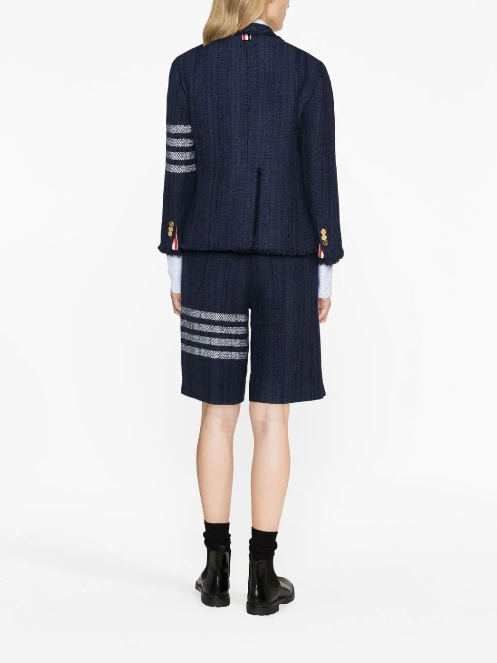 4 Bar-Stripe Tweed Jacket