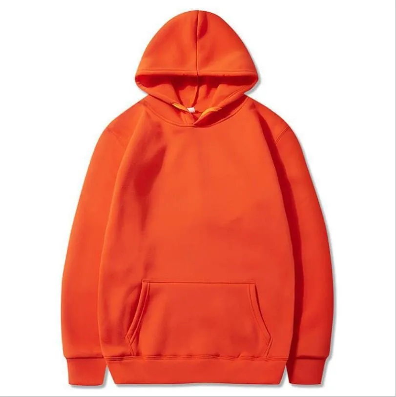 Allrj Oversized Solid Color Pullover Hoodie Sweatshirt
