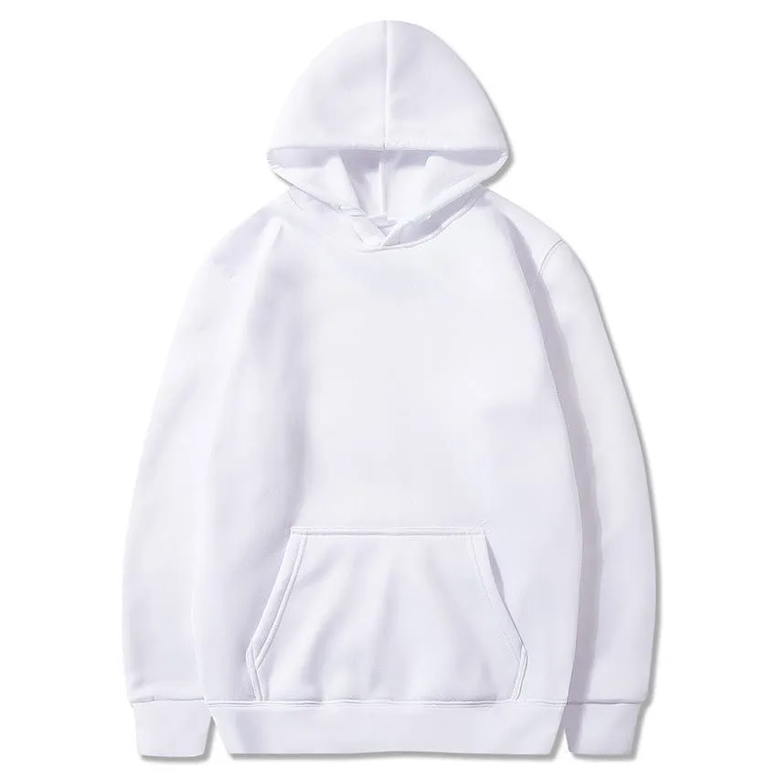 Allrj Oversized Solid Color Pullover Hoodie Sweatshirt