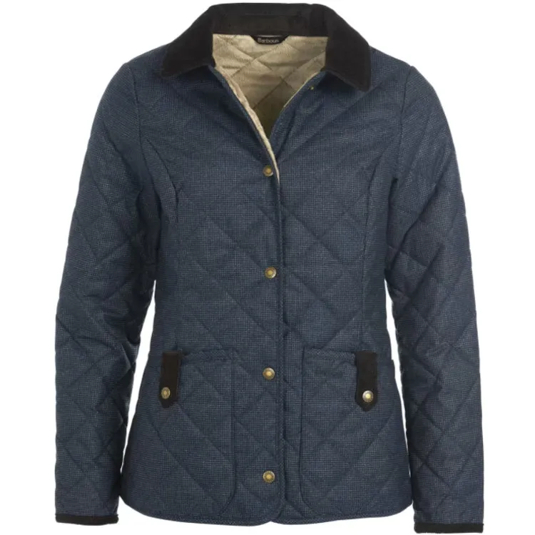 Barbour Ladies Snowhill Quilt Jacket - Navy-Natural