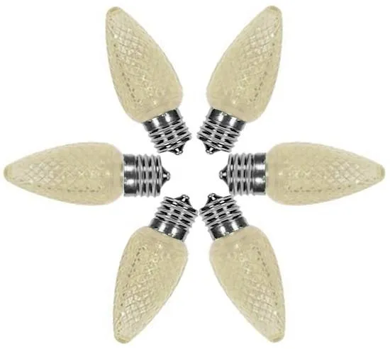 C9 LED Faceted Warm White