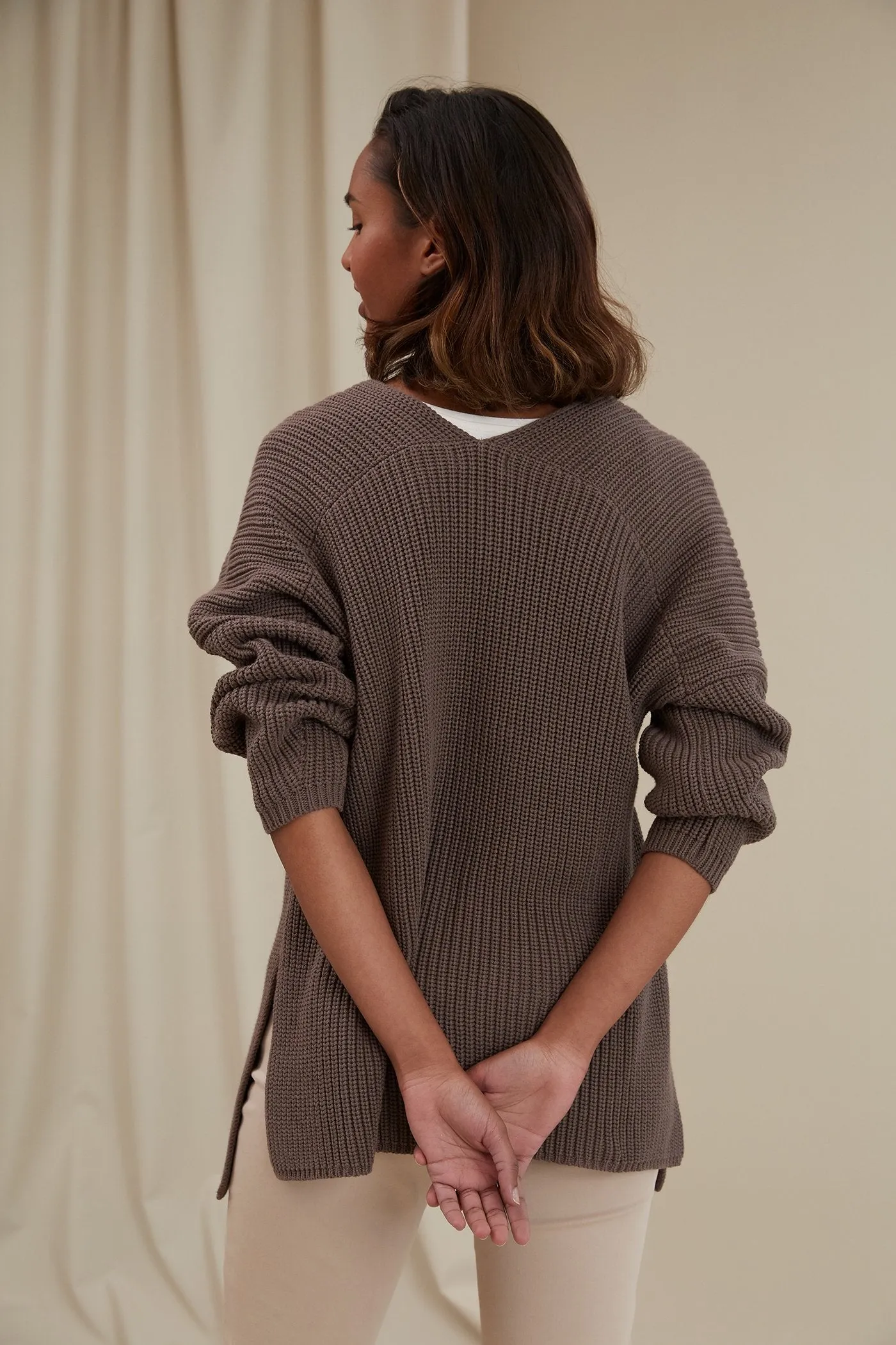 Camden Knit Cardigan Taupe