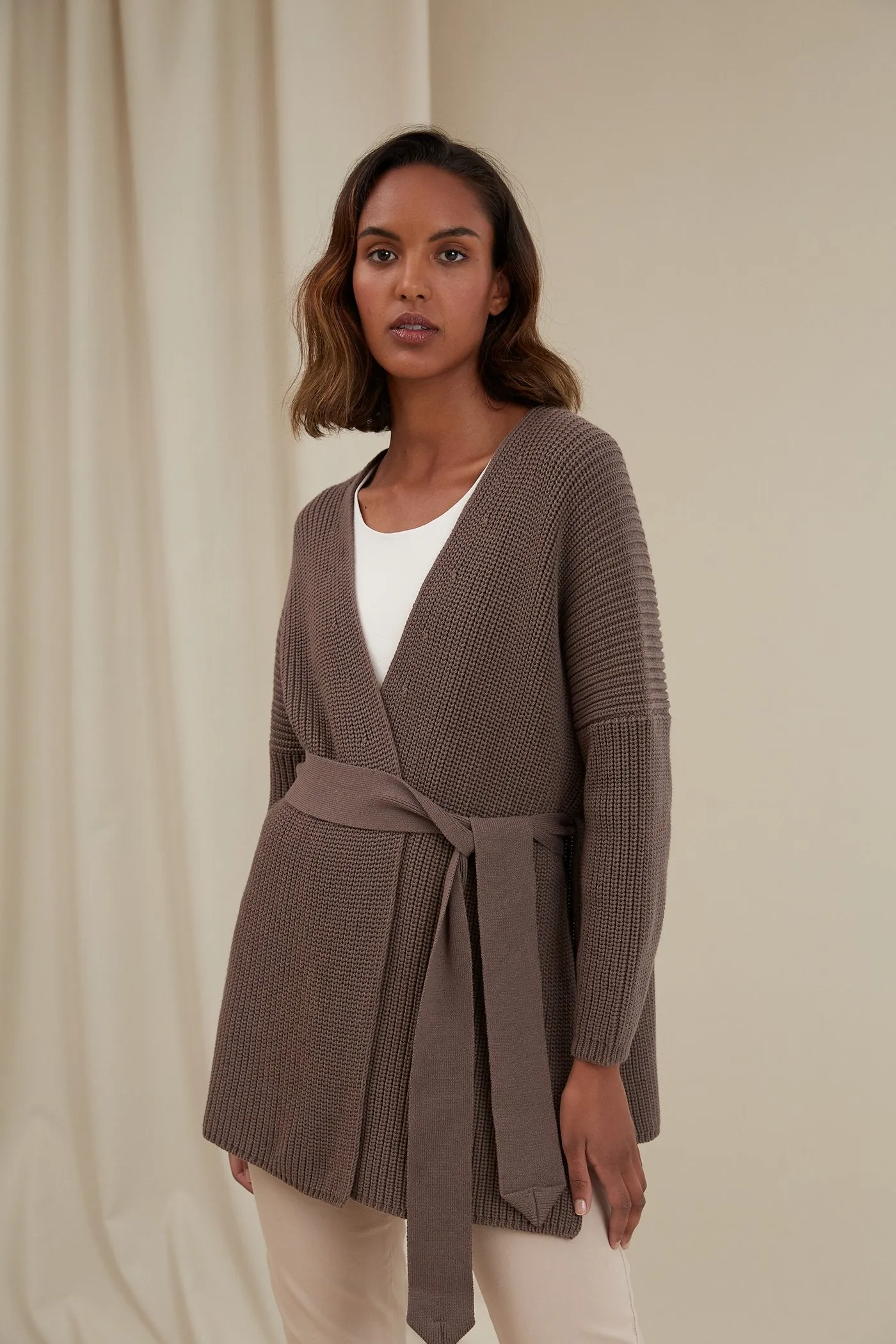 Camden Knit Cardigan Taupe
