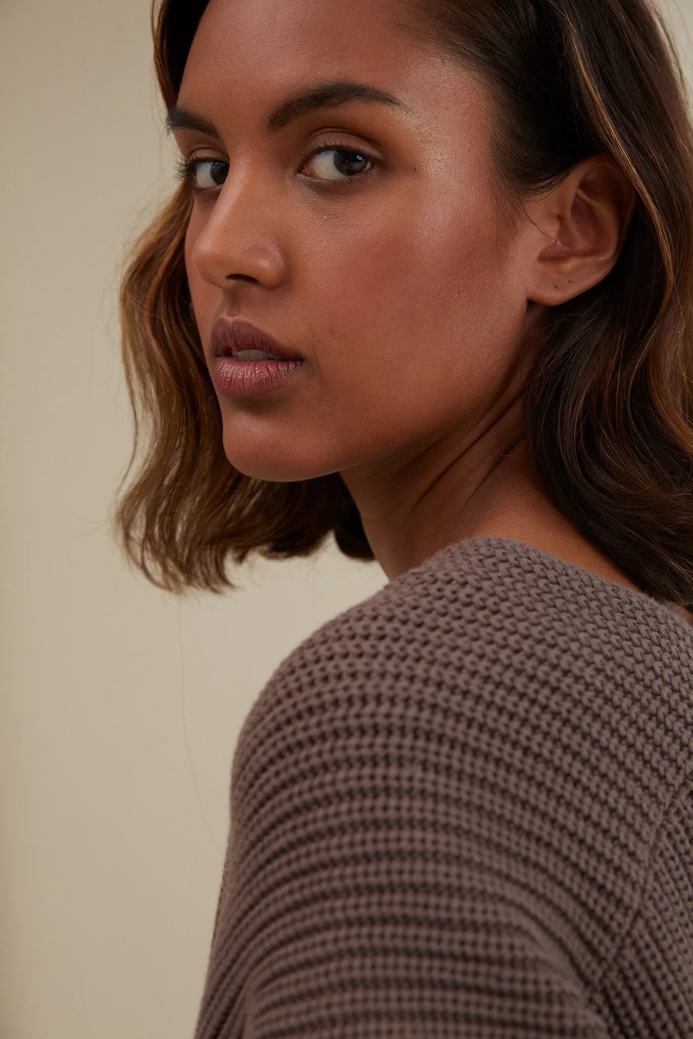 Camden Knit Cardigan Taupe