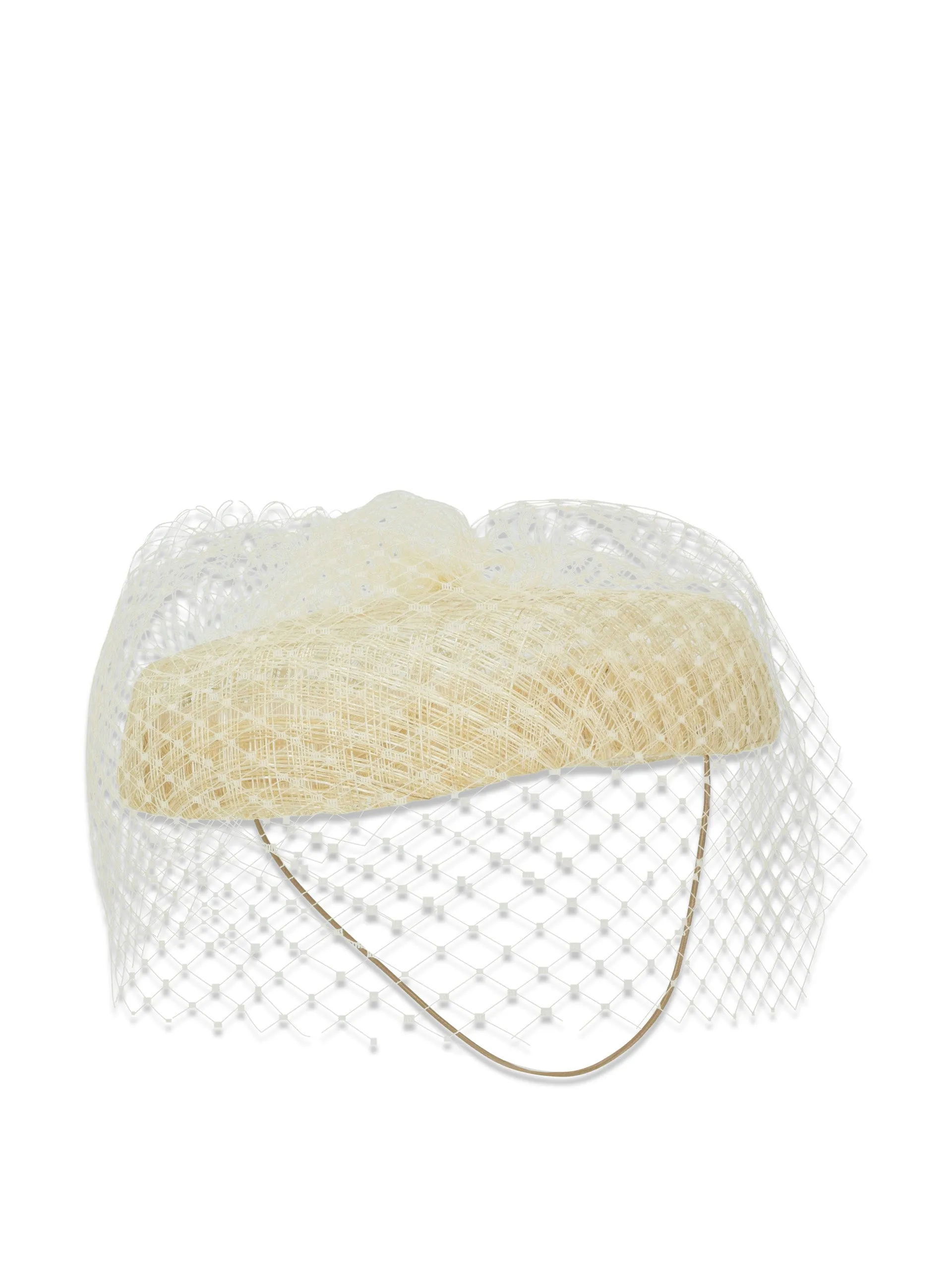 Elodie Cocktail fascinator in Natural
