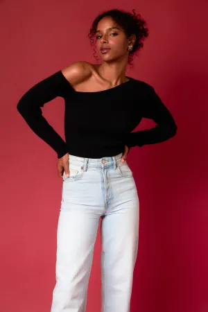 Endless Rose - One Shoulder Ribbed Top
