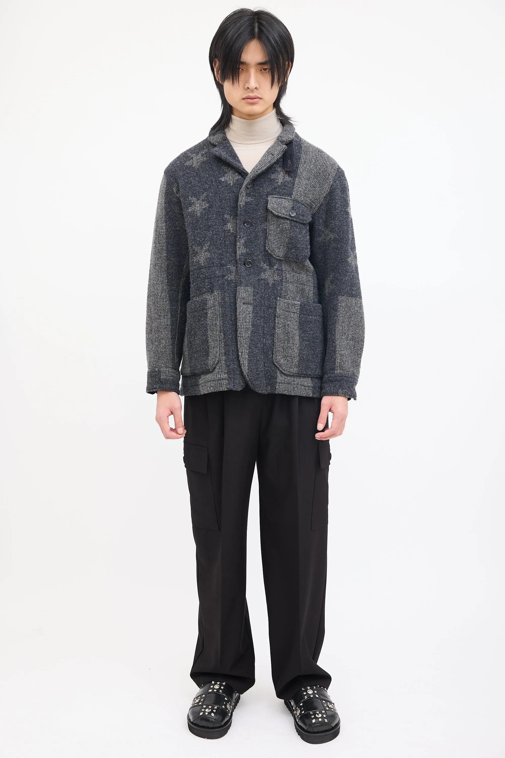 Grey Wool Star & Striped Jacket