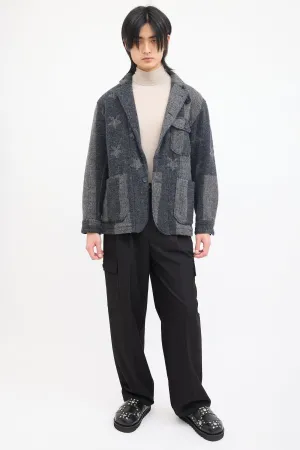Grey Wool Star & Striped Jacket