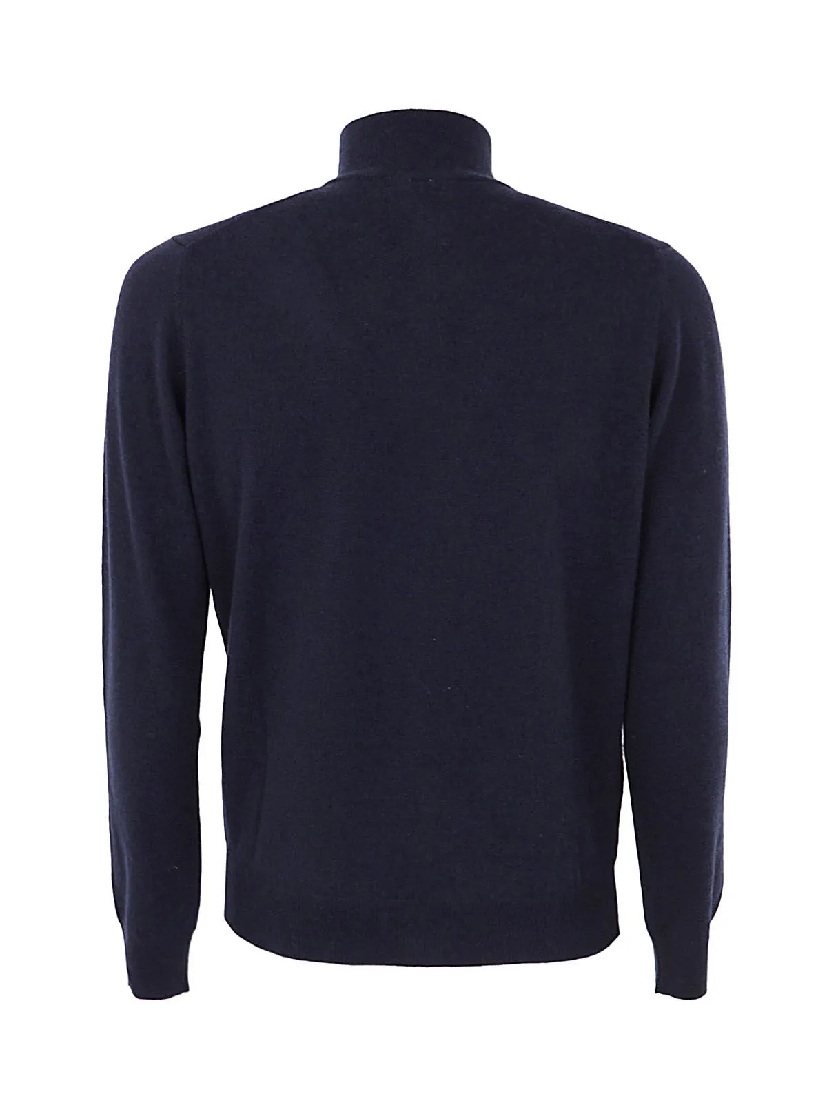 Luxury Black Royal Merino Quarter Zip - FILIPPO DE LAURENTIIS