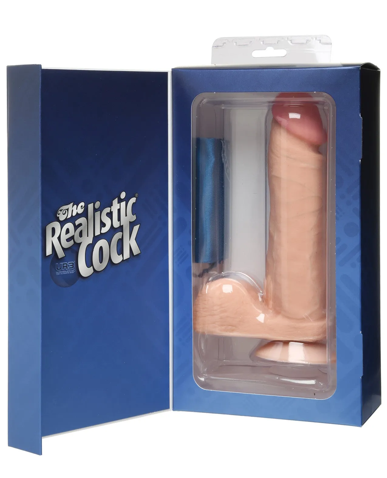 Realistic 8" Ultraskyn Cock w/Balls - White