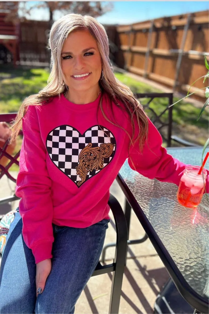 Sterling Kreek Checked In Love Pullover