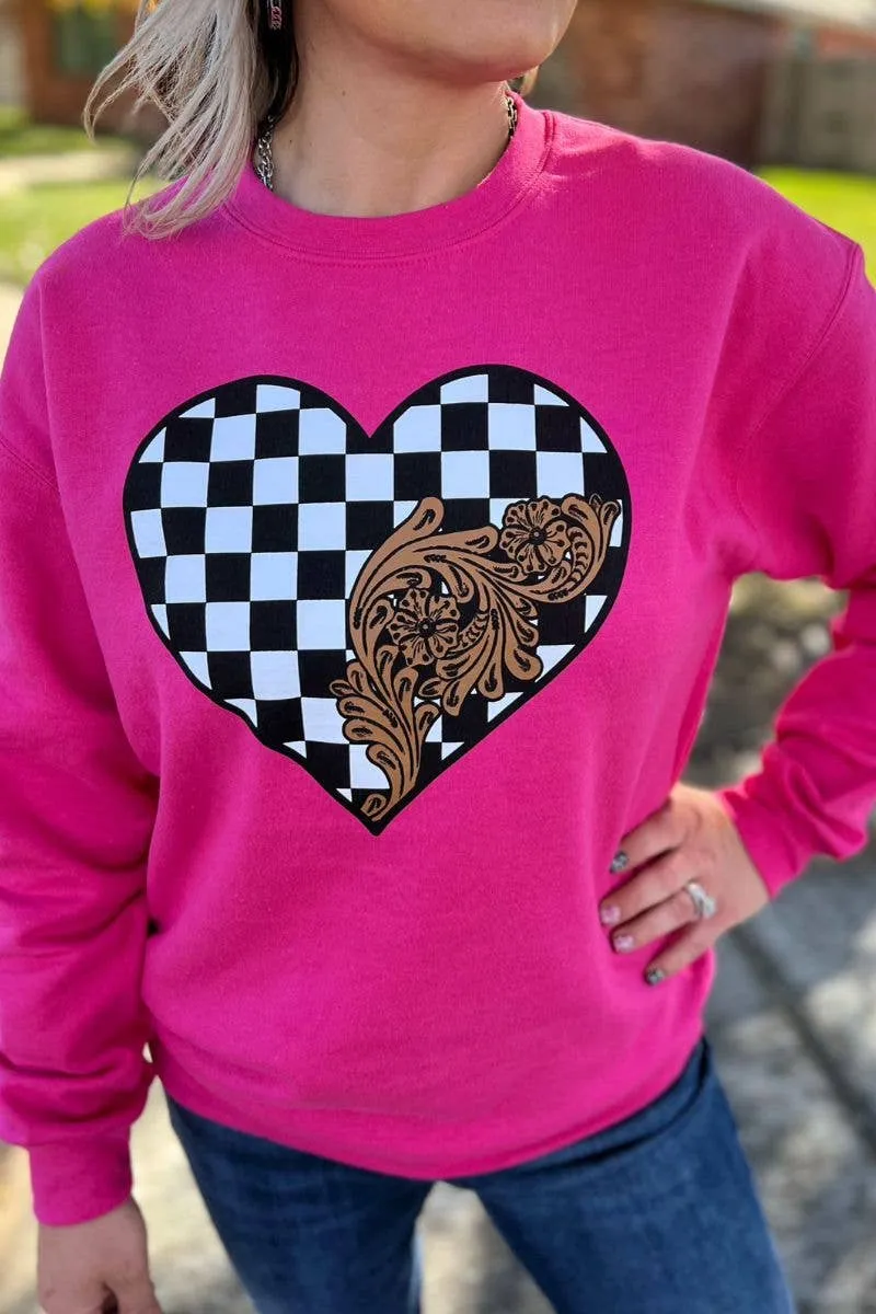 Sterling Kreek Checked In Love Pullover