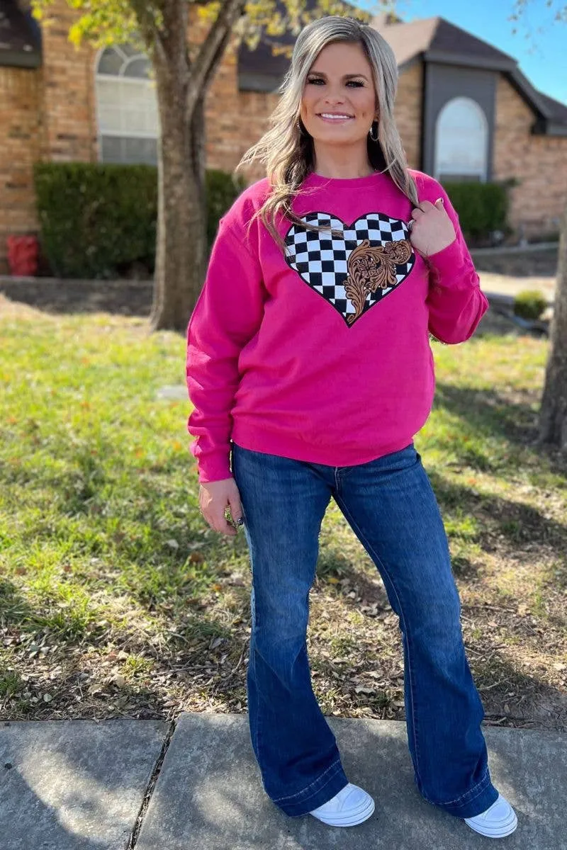Sterling Kreek Checked In Love Pullover