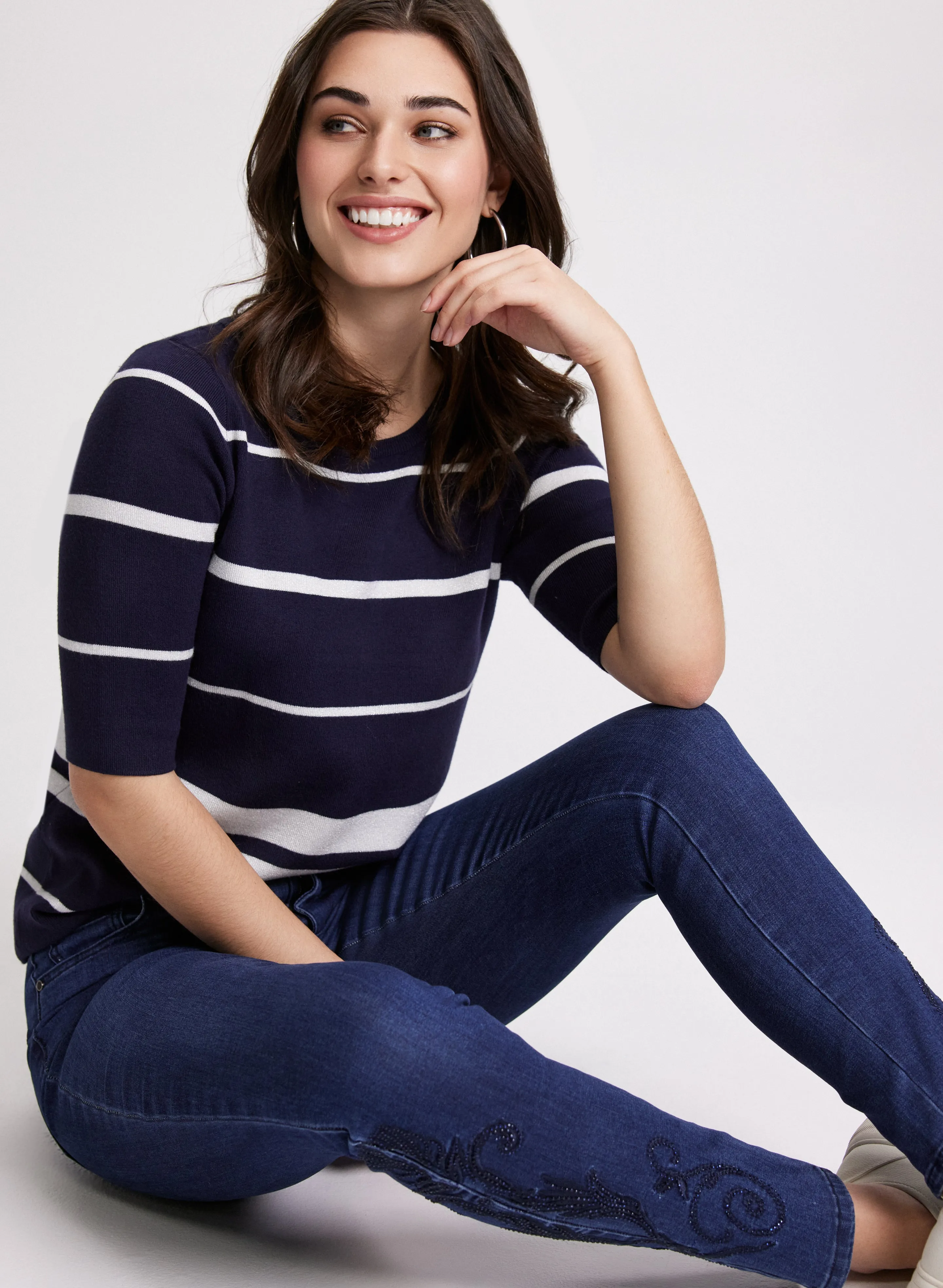 Striped Ribbed Sweater