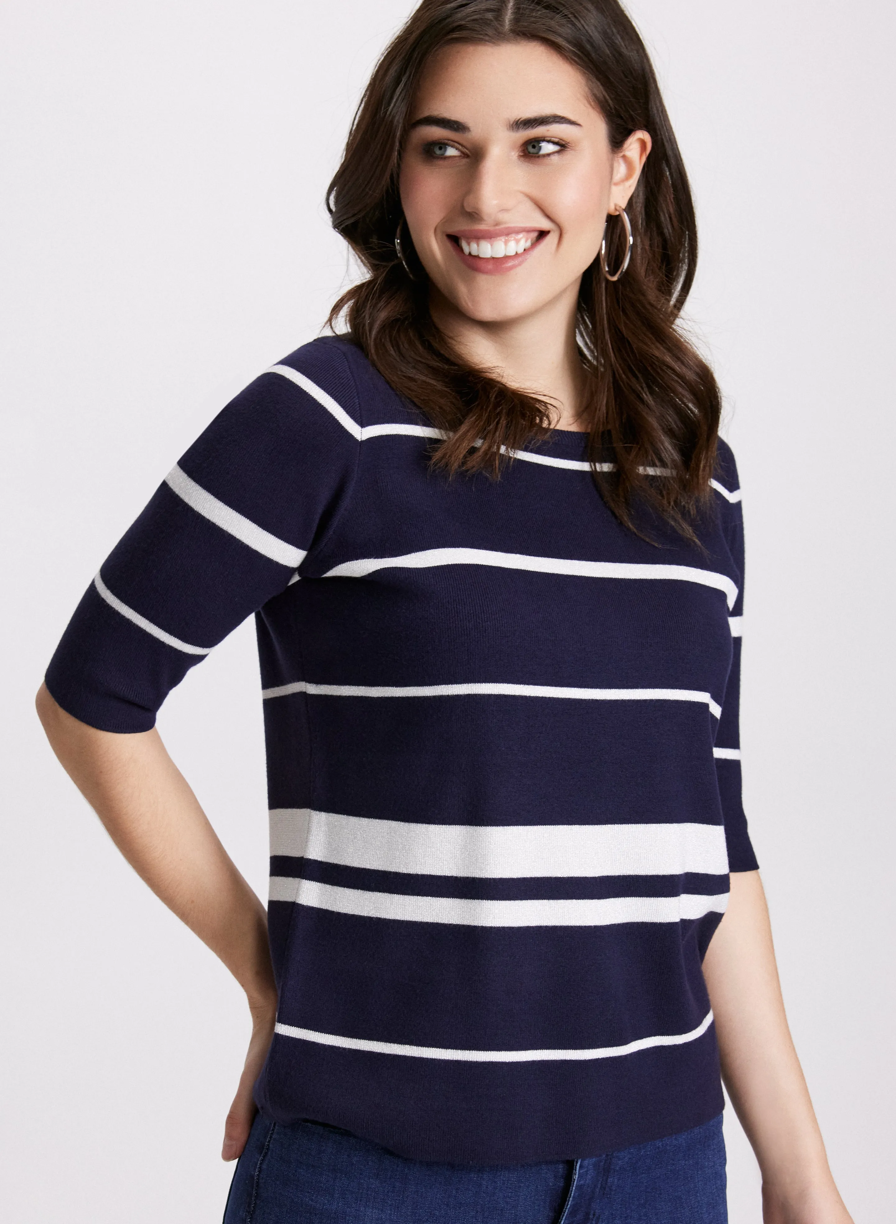 Striped Ribbed Sweater