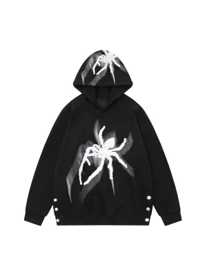 Thesupermade Flocked Spider Hoodie
