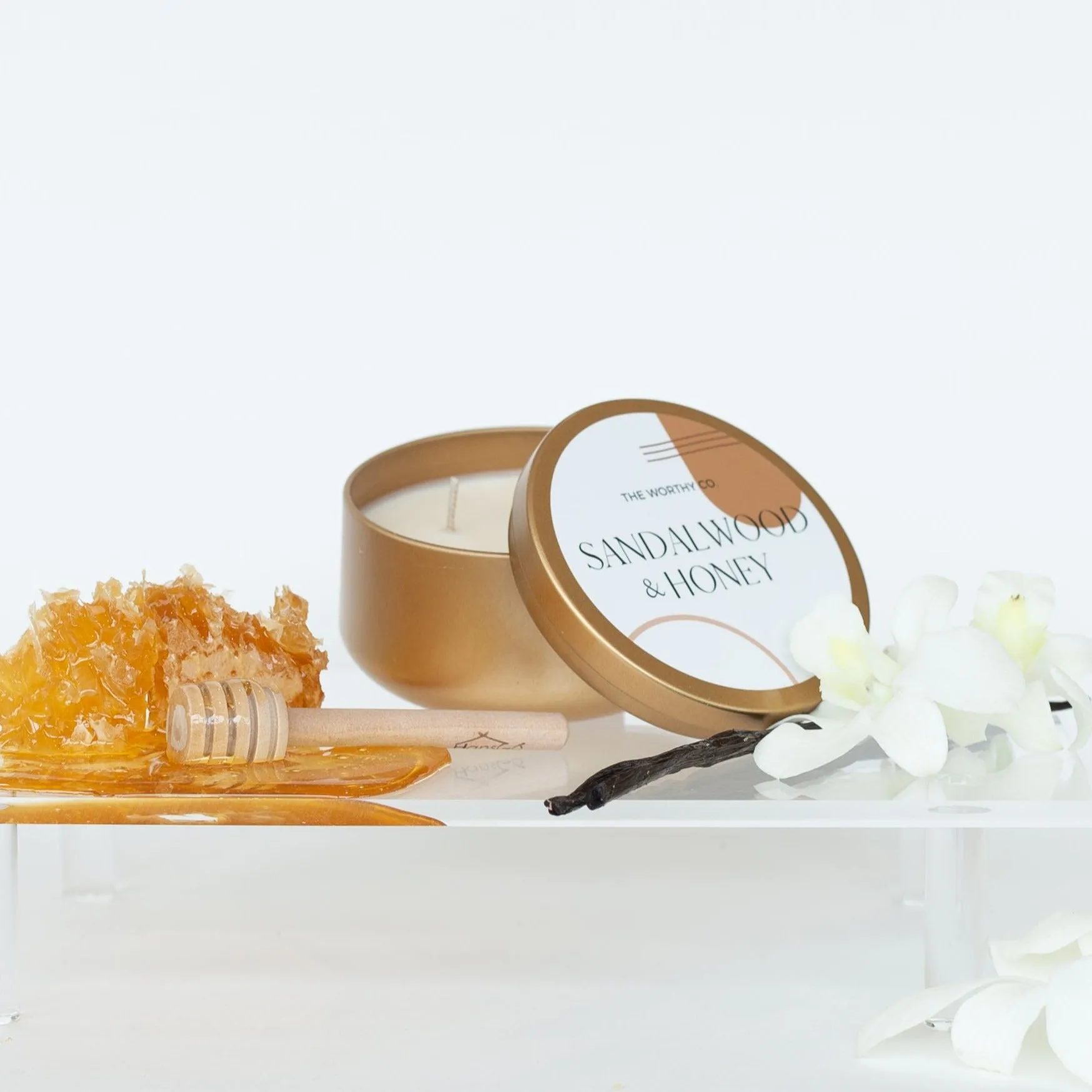 Tin Candle: Sandalwood   Honey