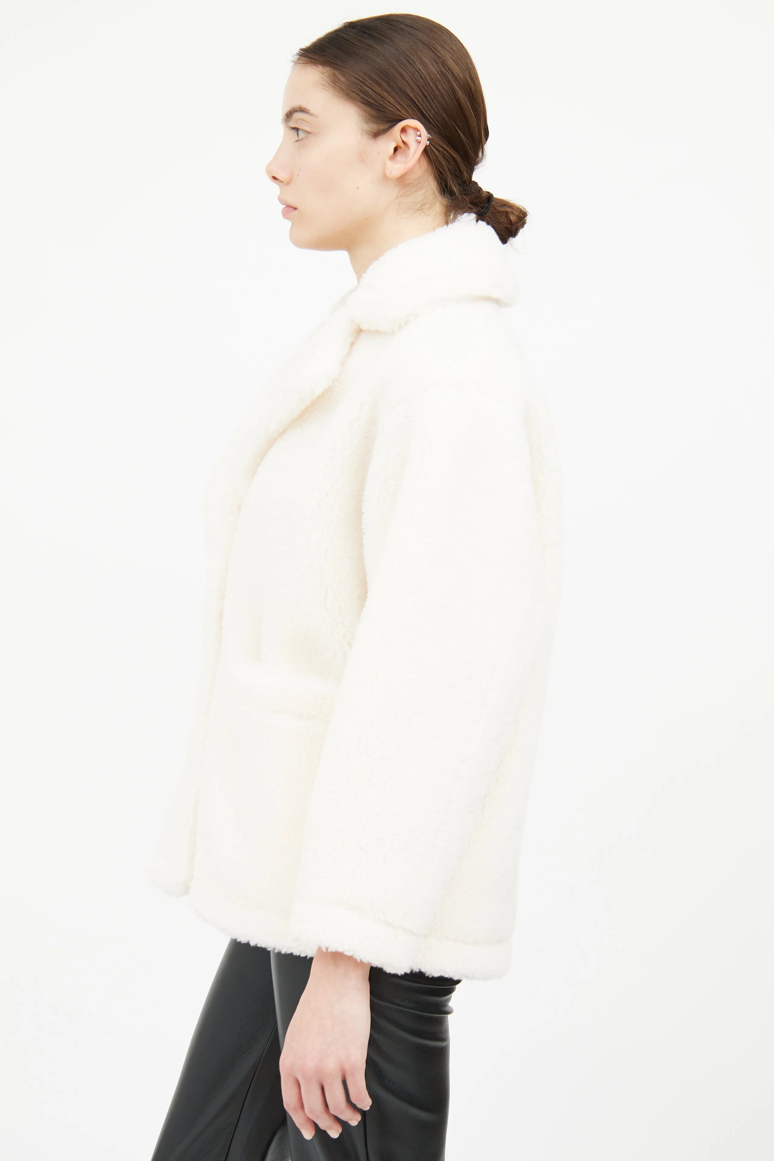 White Teddy Long Sleeve Jacket