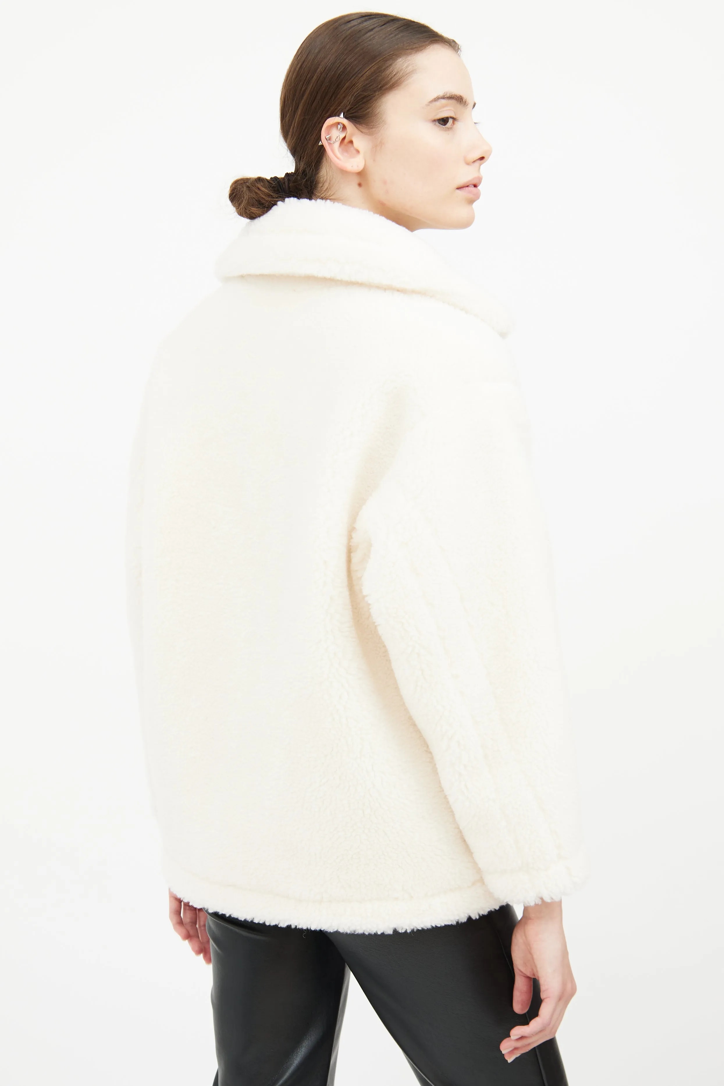 White Teddy Long Sleeve Jacket