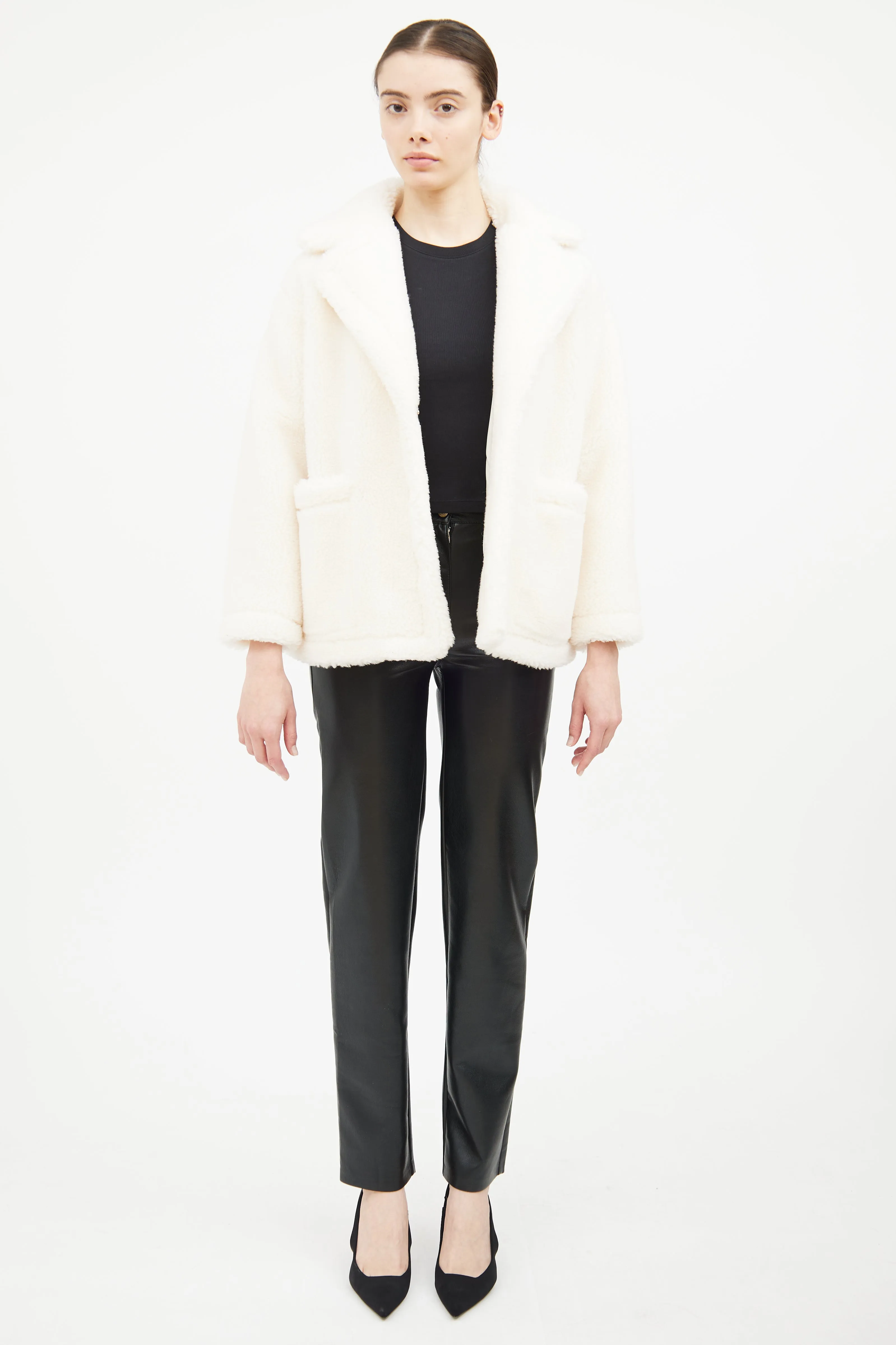 White Teddy Long Sleeve Jacket