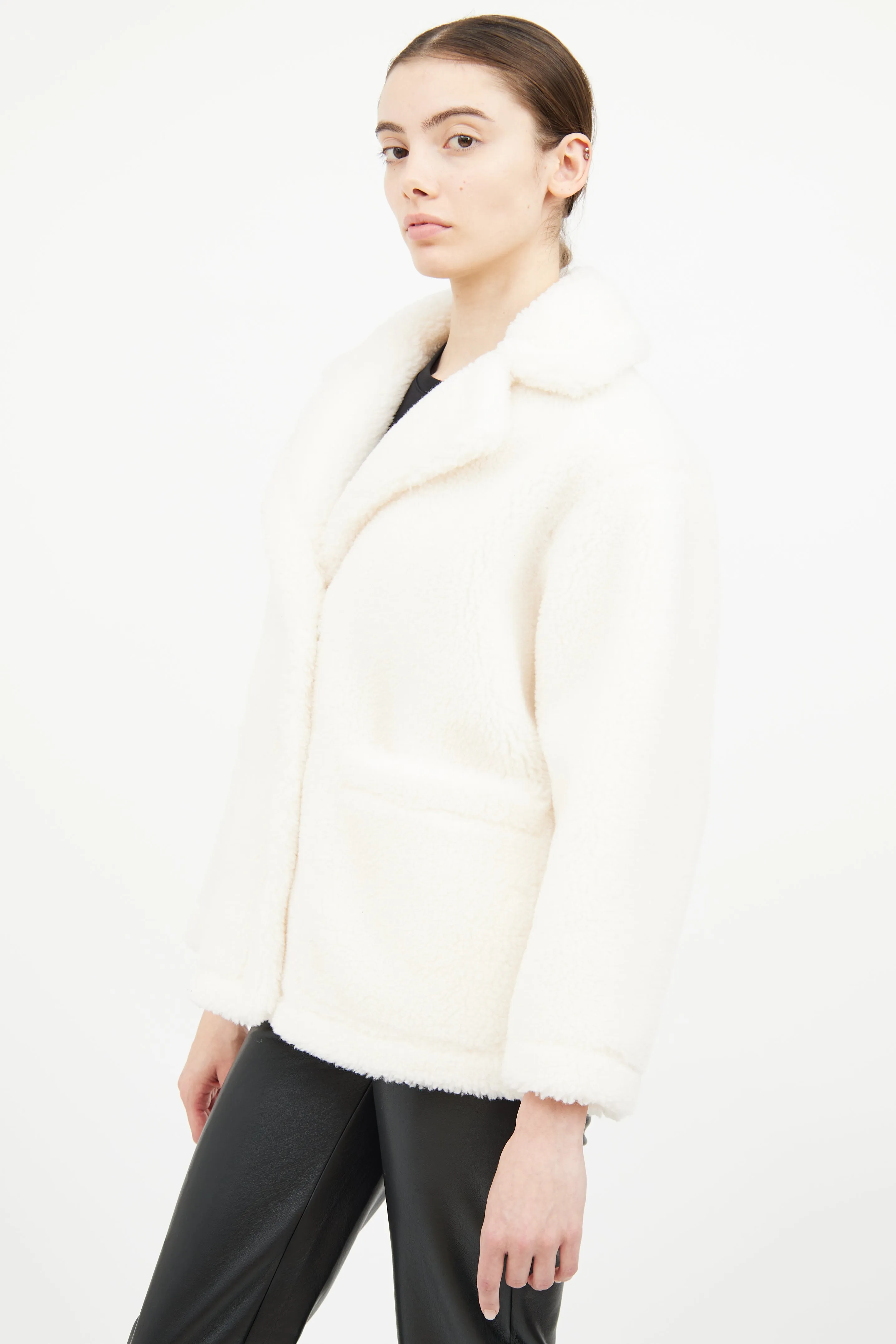 White Teddy Long Sleeve Jacket
