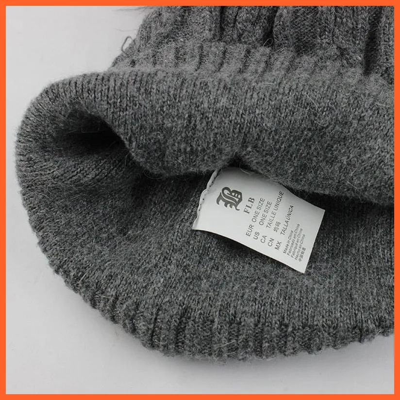 Winter Knitted Wool Hat For Women | Warm Casual Beanie Caps Winter Brand  Fashion Ladies Hats