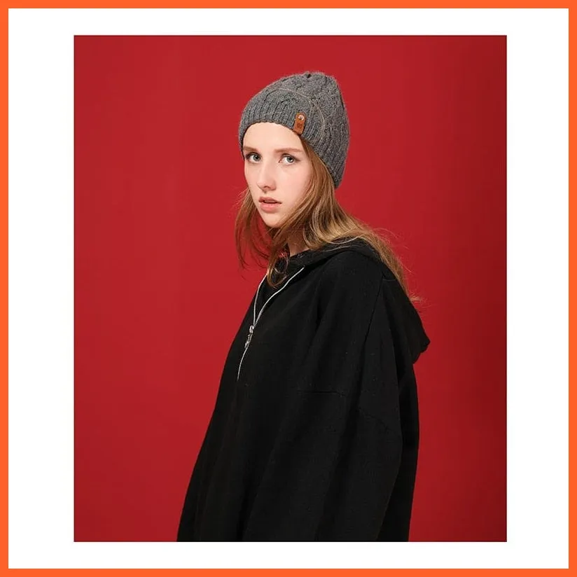 Winter Knitted Wool Hat For Women | Warm Casual Beanie Caps Winter Brand  Fashion Ladies Hats