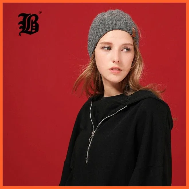 Winter Knitted Wool Hat For Women | Warm Casual Beanie Caps Winter Brand  Fashion Ladies Hats