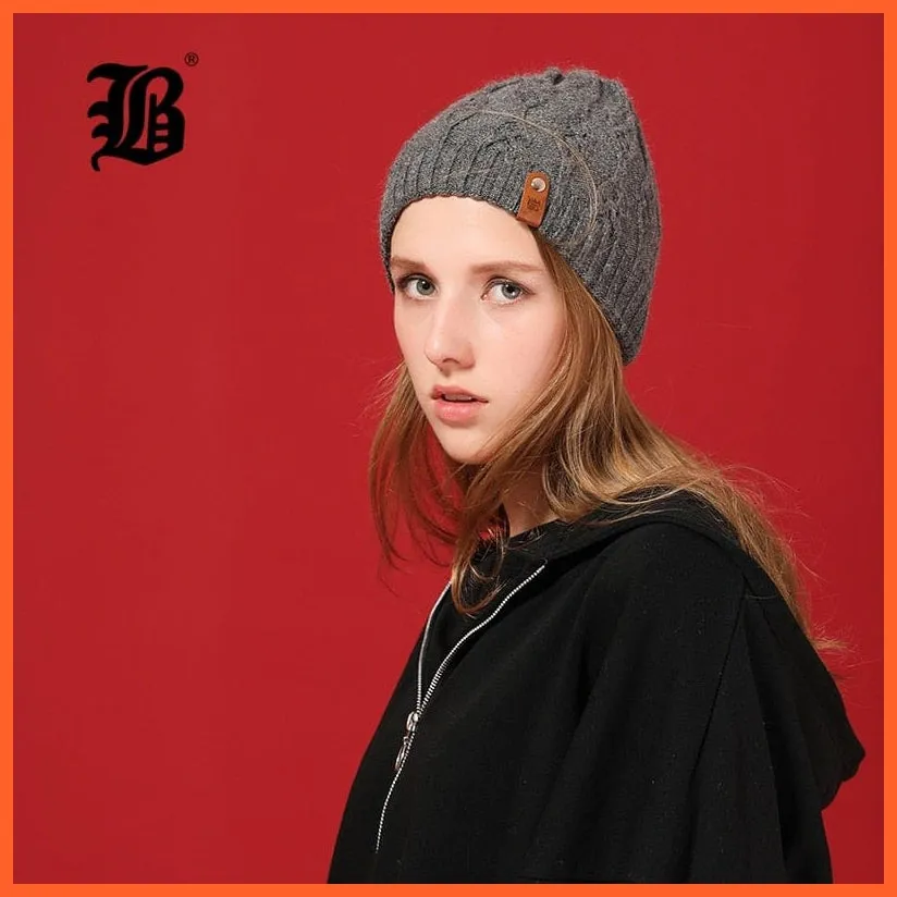 Winter Knitted Wool Hat For Women | Warm Casual Beanie Caps Winter Brand  Fashion Ladies Hats