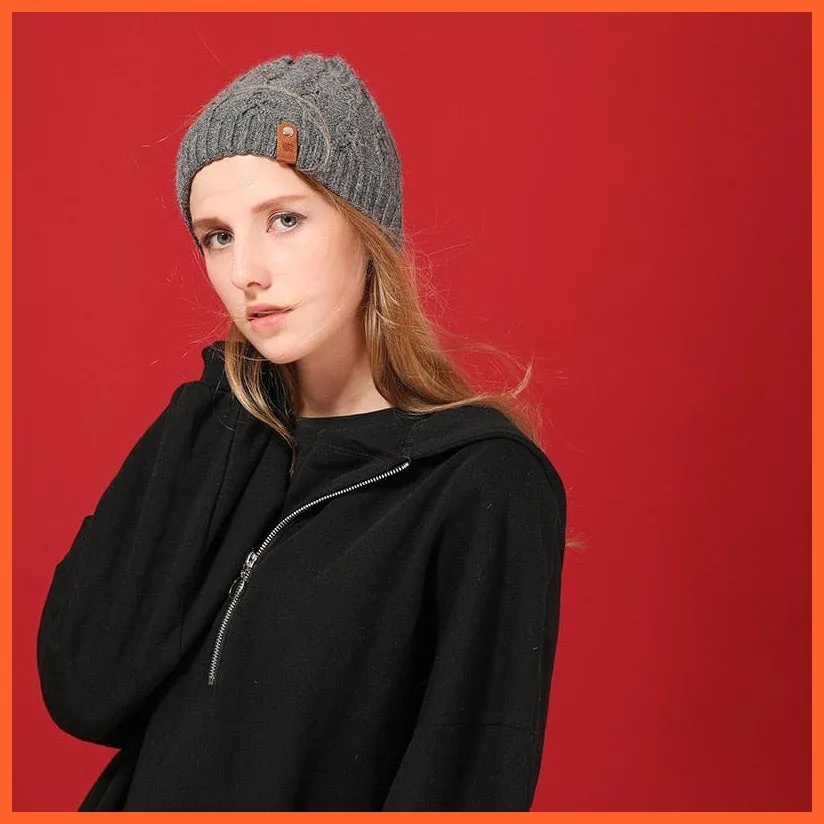 Winter Knitted Wool Hat For Women | Warm Casual Beanie Caps Winter Brand  Fashion Ladies Hats