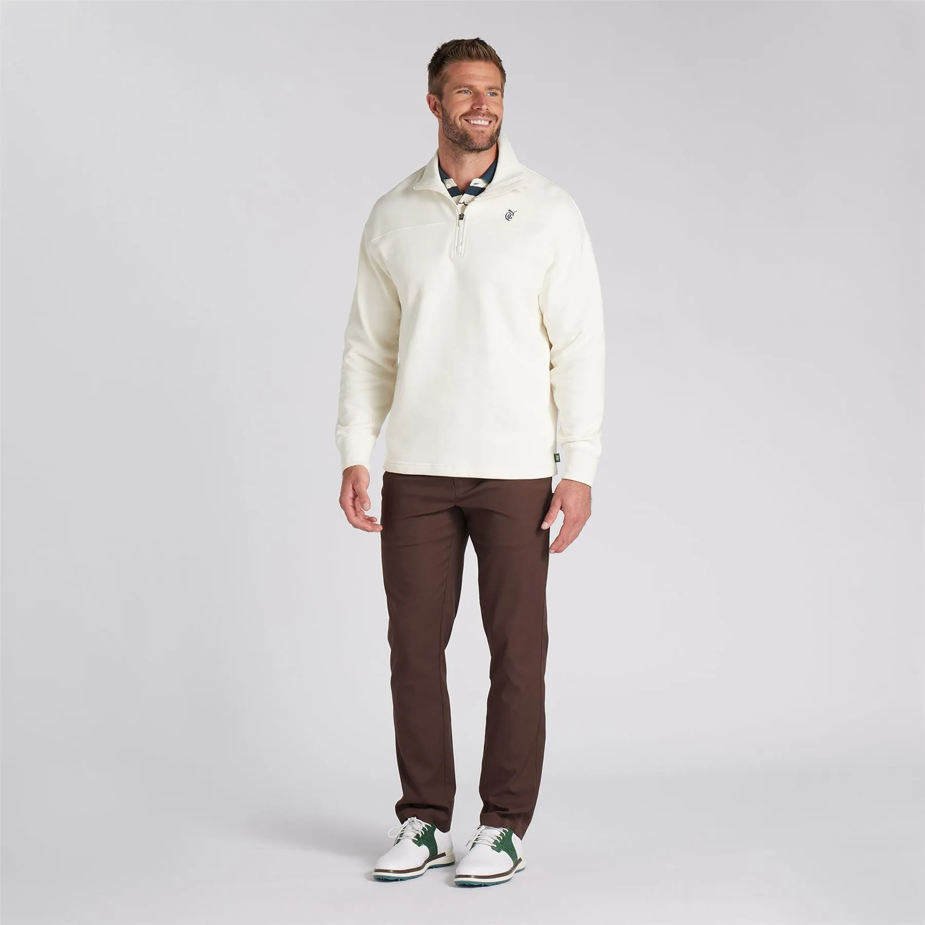 X QGC Half Zip Mid Layer Warm White - SS24